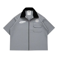 KATUN Strenco Workshirt Zipper Boxy "amor fati" Cotton Drill
