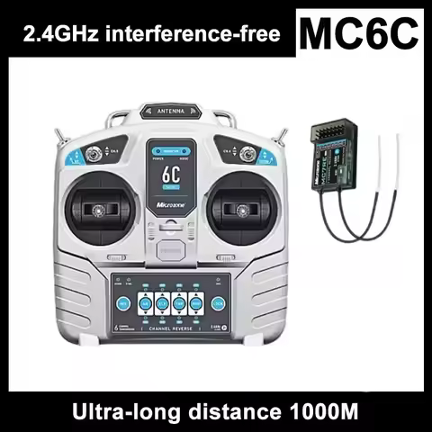 Microzone Mc6c 2.4g 6ch Controller Transmitter Receiver Radio System For Rc Airplane Drone Multiroto