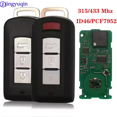 jingyuqin 3/4 Button Car Remote Smart Key For MITSUBISHI ASX Outlander Sport Pajero Shogun Montero L