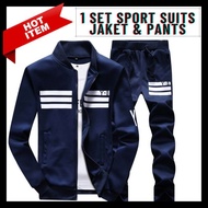 💥HOT ITEM💥SET MAN'S SPORT SUITS JACKET & PANTS - BAJU SUKAN - FASHION - SPORT - TREND