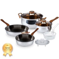 Oxone OX911 Cookware Set 4 + 2 Pcs Stainless Steel