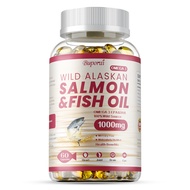 Dầu cá hồi Wild Alaskan Omega 3 1000 mg - Thực phẩm bổ sung Omega-3 tốt cho tim mạch - Dầu cá có EPA