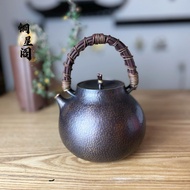 Copper Pot 00517 Pure Copper One Piece Boiling Water Copper Pot 1100ml Ancient Bottle Retro Surrounding Furnace Teapot Household Teapot Kung Fu Tea Set Teaware