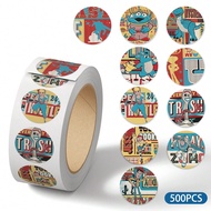 1 ม้วน/500แผ่น สติกเกอร์ม้วนภาพวาดของ Disney Pixar Toy Story - สติกเกอร์ PVC ที่ทนต่อรอยขูดขีด สำหรั