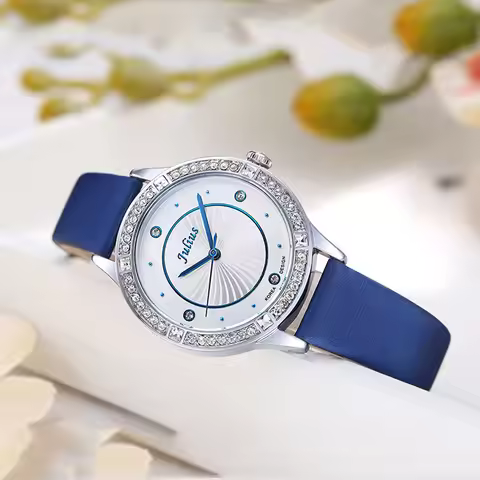 Coco Leaves Lady Women's Watch MIYOTA Quartz Hours Fashion Woman Clock Leather Bracelet Girl's Birth