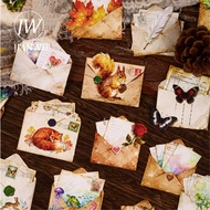 JIANWU Distant Letter Series Vintage Butterfly Flower Envelope Landscape Material Collage Sticker Cr