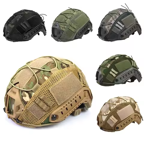1 PC Tactical Helmet Cover for Fast MH PJ BJ Helmets Fast Helmet Protector Elasticated Cord (Helmet 