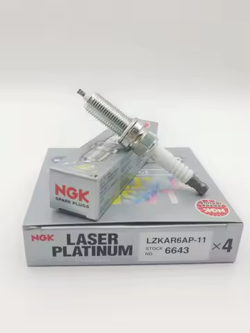 4Pcs Brand OE:22401ED815 NGK LZKAR6AP-11 6643 Platinuim Spark Plugs For Nissan Micra March Note Tiid