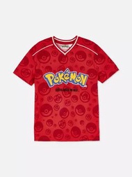 Pokemon Tee 比卡超紅色短袖衫