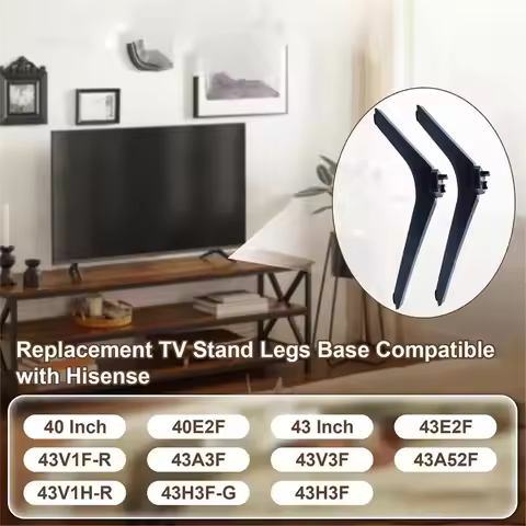 TV Stand Legs Base Replace for 40 43 Inch Smart LED TV 40E2F 43A3F 43E2F 43V1F-R, for FHD Television
