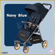 (18557) Minana NEW A2 ULTRA รถเข็นเด็กพับเล็ก ขึ้นเครื่องได้ พร้อมกระเป๋าสะพายพกพาและมุ้ง