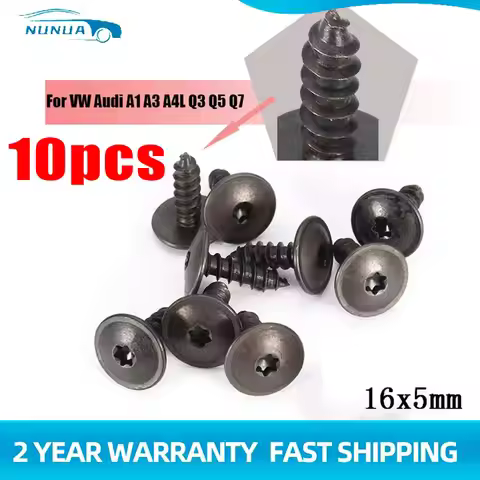 10Pcs Engine Cover Undertray Splashguard Wheel Arch Torx Screw 16x5mm Fastener Clip Fit for VW Audi 