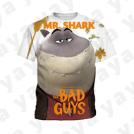 *YAYA*The Bad Guys boys and Girls tShirt 3d Pattern Printed kids Shirt Daily Short-Sleeve