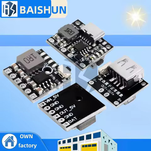 5V Charge/Discharge Integrated Module 18650 Lithium Battery Boost Charge Protection Board