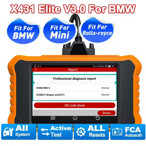 For BMW for Mini for Rolls-royce LAUNCH X-431 Elite creader V3.0 OBD2 Scanner All System Bi Directio