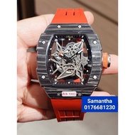 HAOFA SKELETON CARBON FIBER AUTOMATIC WATCH 1902-BLK