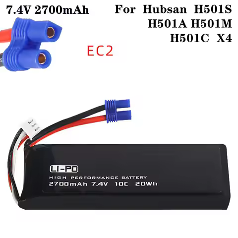 1/2PCS 7.4V 2700mAh 10C Original Battery for Hubsan H501S H501A H501M H501C X4 RC Quadcopter Spare P