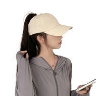 High-Cut Baseball Cap Female Peaked Cap Sun Protection Hat Air Top Sunhat Sun Hat UV-Proof Running Big Head