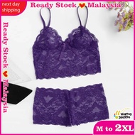 Saiz Besar Baju Tidur Seksi Plus Size Sleepwear Camisole +Shorts Comfortable Sexy Sleepwear Lace Pajamas性感情趣睡衣