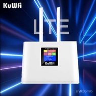 KuWfi 4G LTE Router Wireless Wifi Router 150Mbps SIM  Modem Wifi Hotspot High Gain Antenna with 1.44inch Smart LCD Displ