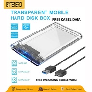 Transparent 2.5" USB 3.0 External HDD SSD External Case