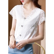 Korean Women's blouse import T8090/Latest Korean Women's Top/Imported Brocade Women's Top/Latest Women's Top