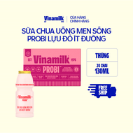 [CHỈ GIAO TRONG BÁN KÍNH 15KM] Thùng Sữa chua uống Probi Vị Lựu Đỏ Ít Đường chai x 130ml - 24 chai/T