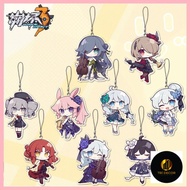 Honkai Impact 3 Keychain Kiana Elysia Collapse 3 Rows Cute Mobile Phone Lanyard Phone Pendant