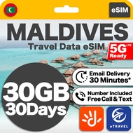 eSIM Maldives Unlimited Data 马尔代夫 | eTravel