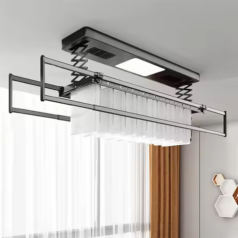 Telescopic Clothes Dryer Electric Clothes Hanger Intelligent Remote Control Lifting Household Balcon