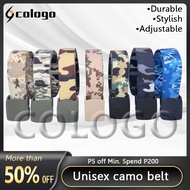 Belt Camo Unisex Belt Canvas Outdoor Tactical Adjustable Belt with Plastic Buckle T1021-Camo