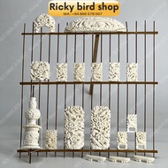 Bone set for Puteh bird cage - bird and flower design - Ricky bird shop Accessories