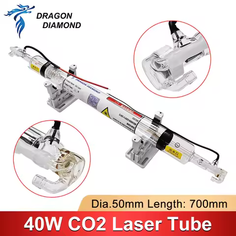 40W Co2 Laser Tube Length 700MM Glass Laser Lamp for Co2 Laser Engraving Cutting Machine K40 Series 