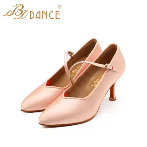BD Dance Famous Modern Professional Dance Shoes Women's Huaraches Tango Heels Princess Shoes Girl Sn