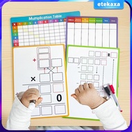 [Etekaxa] 4Pcs Times Table Lapboard Dry Erase Division Multiplication Chart Whiteboard