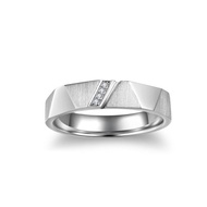 鑽石白鋼戒指 /心元素 男戒