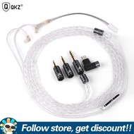 สายเคเบิลหูฟังเล่นเกม QKZ Q7สูงสุดพร้อมสายชุดหูฟังไมโครโฟนรับส่ง360 ° ทุกทิศทุกทางที่ปราศจากออกซิเจน