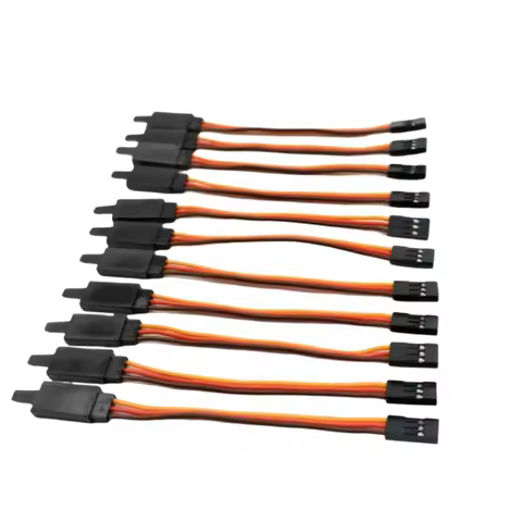 10Pcs Extension Lead Wire Cable Set Anti-loose 60 Core for RC Futaba JR Male to Female in 10/15/20/3