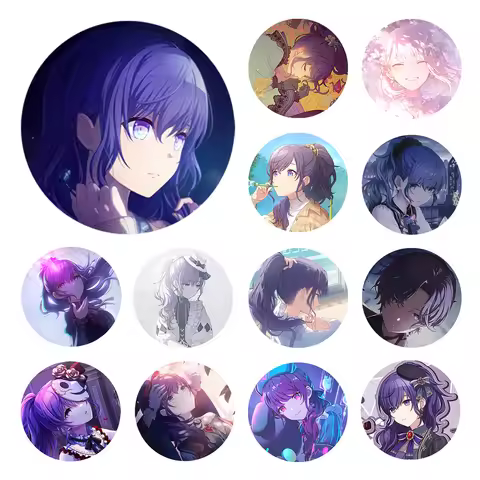 Project SEKAI Anime Asahina Mafuyu 25 Nightcord 25n 50mm PJSK Badge Brooch Pins
