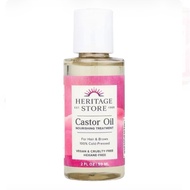 Heritage Store, Castor Oil, Nourishing Treatment, 2 fl oz (59 ml) best before 07/2028