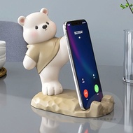 Cartoon Bear Mobile Phone Holder Creative Cute Big Ornaments Office Desktop Tablet Support Frame Dra