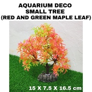 AQUARIUM DECORATION / ARTIFICIAL PLANT - SMALL TREE - RED AND GREEN MAPLE LEAF - Model: K-8