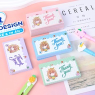 Thank You Card, Thank You Card, Thank You Card - Size 9x5,4cm - COLOR GIRL - Cute GIRL Image 4 Color