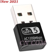 USB Wifi Adapter 1200Mbps Wi-Fi 5Ghz Ethernet PC Lan dongle AC Receiver