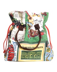 Kloset Etcetera Vintage tablecloth patchwork Pumpkin Bag  กระเป๋าถุงหูรูด