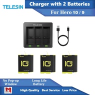 Telesin Gopro Hero 10/9 Battery Charger With 2 Batteries Kit