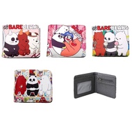 We Bare Bears Cartoon Wallet Fashion PU Leather Cosplay Short Wallets Student Coin Purse
