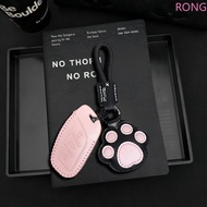 3 Buttons Leather Fob Key Cover Case For mg car remote key case for MG4/MG5/MG HS/MG VS/MG ES keycha