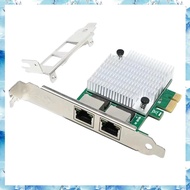 (PMJN) 2 RJ45 Port PCIe X1 Dual Gigabit Realtek 8111F+ ASM1082E Chipset Filter PCI-E Computer Lan Ne