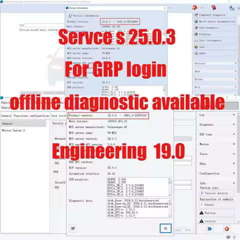Remote Download Install Software for New Odis Service S 25.0.3 Odis E Engineering 19.0.0 Supports GR